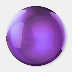 Paarse Crystal Ball Magneet