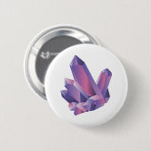 Paarse Crystal Cluster | Button (Voorkant /achterkant)