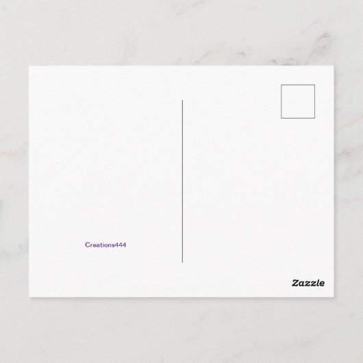 Paarse crystal cluster energiestromen briefkaart (Achterkant)