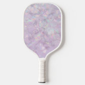Paarse Crystal Geode Monogram & Naam Persoonlijk Pickleball Paddle (Achterkant)
