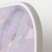 Paarse Crystal Geode Monogram & Naam Persoonlijk Pickleball Paddle (Links Detail)