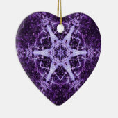 Paarse Crystal Jewel Heart Memory Ornament (Rechts)