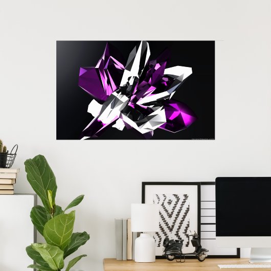Paarse Crystal Poster (Thuiskantoor)