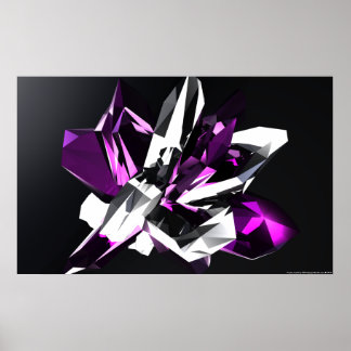 Paarse Crystal Poster