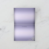 Paarse Crystal Snowflake Kerstkaart Bedankkaart (Binnen)