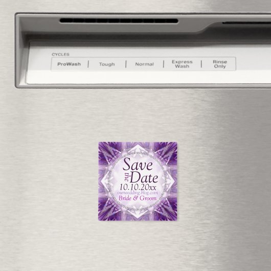 Paarse Crystal sparen de Datum Magnet (Insitu (Vaatwasser))