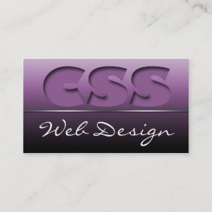 Paarse CSS-webontwerpstijlvolle Visitekaartjes