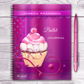Paarse Cupcake Bullet Journal of Recipe Notitieboe Notitieboek
