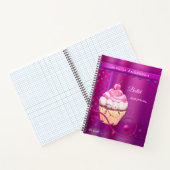 Paarse Cupcake Bullet Journal of Recipe Notitieboe Notitieboek (Binnen)