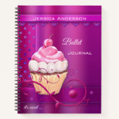 Paarse Cupcake Bullet Journal of Recipe Notitieboe Notitieboek (Voorkant)