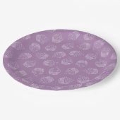 Paarse cupcake illustratie papieren bordje (Gekanteld)