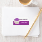Paarse Cupcake Labels (Insitu)