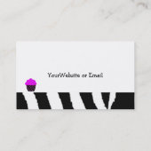 Paarse Cupcake Ontwerp Visitekaartje (Achterkant)