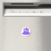 Paarse cupcake op Bord magneet (Insitu (Vaatwasser))