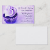 Paarse  Cupcake Sprinkles Visitekaartje (Voorkant / Achterkant)