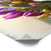 Paarse Curcuma Bloem Art Print Poster (Hoek)
