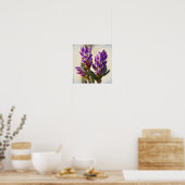 Paarse Curcuma Bloem Art Print Poster (Keuken)