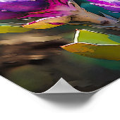 Paarse Curcuma Bloem Art Print Poster (Hoek)