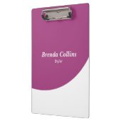 Paarse curve en wit klembord (Links)