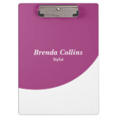Paarse curve en wit klembord (Voorkant)