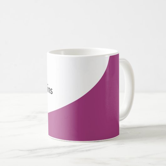 Paarse curve en wit koffiemok (Voorkant rechts)