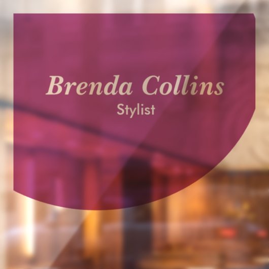 Paarse curve en wit raamsticker (Vel 2)