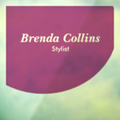 Paarse curve en wit raamsticker (Vel 3)