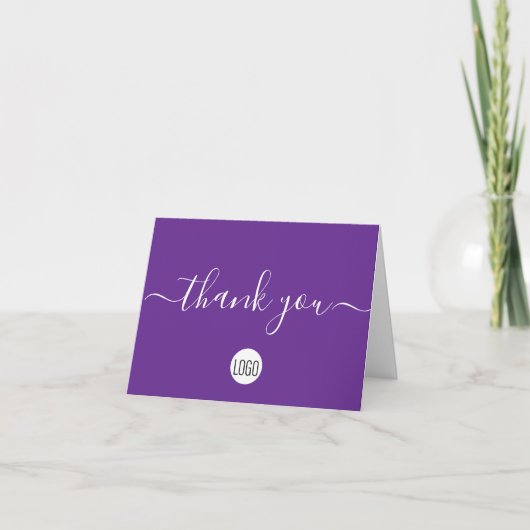 Paarse Custom Customer Appreciation Professional Bedankkaart (Voorkant)