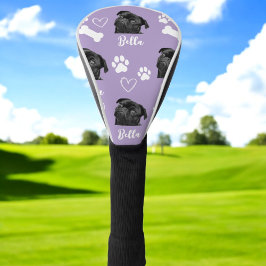 Paarse Custom Pet Dog Foto gepersonaliseerd Golfheadcover