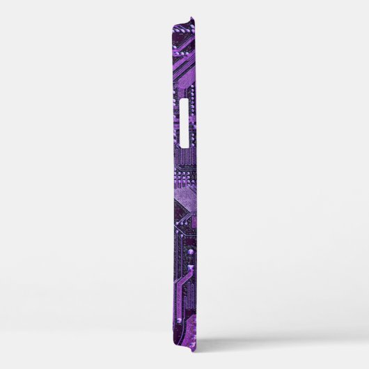 Paarse Cyber Circuit Board Tech Art Electronics Case-Mate iPhone Case (Achterkant / Rechts)
