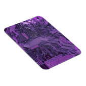 Paarse Cyber Circuit Board Tech Art Electronics Magneet (Rechterzijde)
