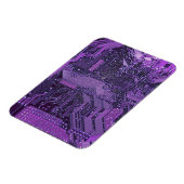 Paarse Cyber Circuit Board Tech Art Electronics Magneet (Linkerzijde)