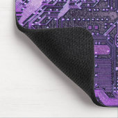 Paarse Cyber Circuit Board Tech Art Electronics Muismat (Hoek)