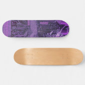 Paarse Cyber Circuit Board Tech Art Electronics Persoonlijk Skateboard (Horizontaal)