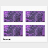 Paarse Cyber Circuit Board Tech Art Electronics Rechthoekige Sticker (Vel)