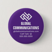 Paarse Cyber Technologie Computerbedrijf Custom Ronde Button 5,7 Cm (Voorkant)