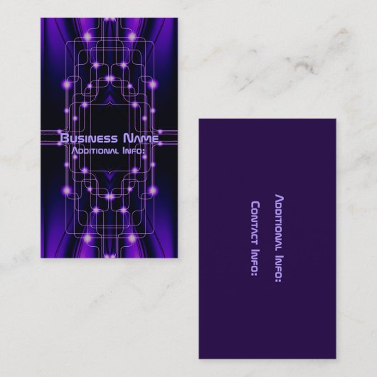 Paarse cybercircuits Visitekaartje 2 (Voorkant / Achterkant)