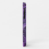 Paarse Cyberprintplaat Tech Kunst Elektronica Case-Mate iPhone Case (Achterkant/links)