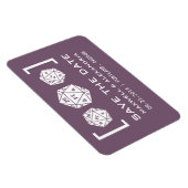 Paarse D20-desktopgamer bespaart de datum magneet (Rechterzijde)