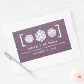 Paarse D20-desktopgamer bespaart de Stickers op da (Envelop)