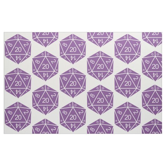 Paarse D20-doestverbinding Stof (Fat Quarter)