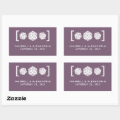 Paarse D20-ijsgamer Wedding Stickers (Vel)