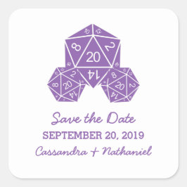 Paarse D20-muis De Stickers Datum opslaan