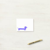 Paarse Dachshond Schattige Doxie Post-it® Notes (Op bureau)