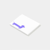Paarse Dachshond Schattige Doxie Post-it® Notes (Schuin)