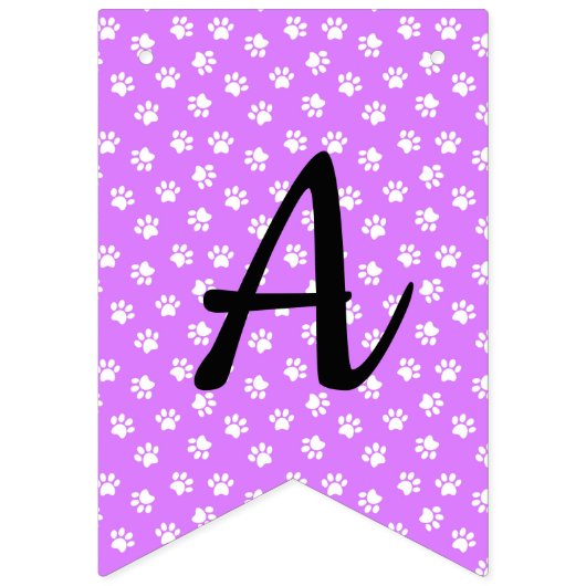 Paarse Dachshund Bunting Party Banner (Derde vlag)