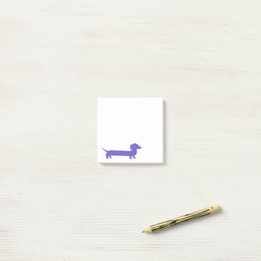 Paarse Dachshund Cute Doxie Post-it® Notes (Op bureau)