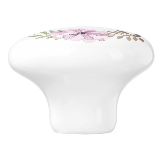 Paarse Dachshund Round Knob Keramische Knop (Zijkant)