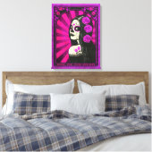 Paarse dag van het dodenmeisje Canvas Afdruk (Insitu (Slaapkamer))
