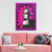 Paarse dag van het dodenmeisje Canvas Afdruk (Insitu (Woonkamer))